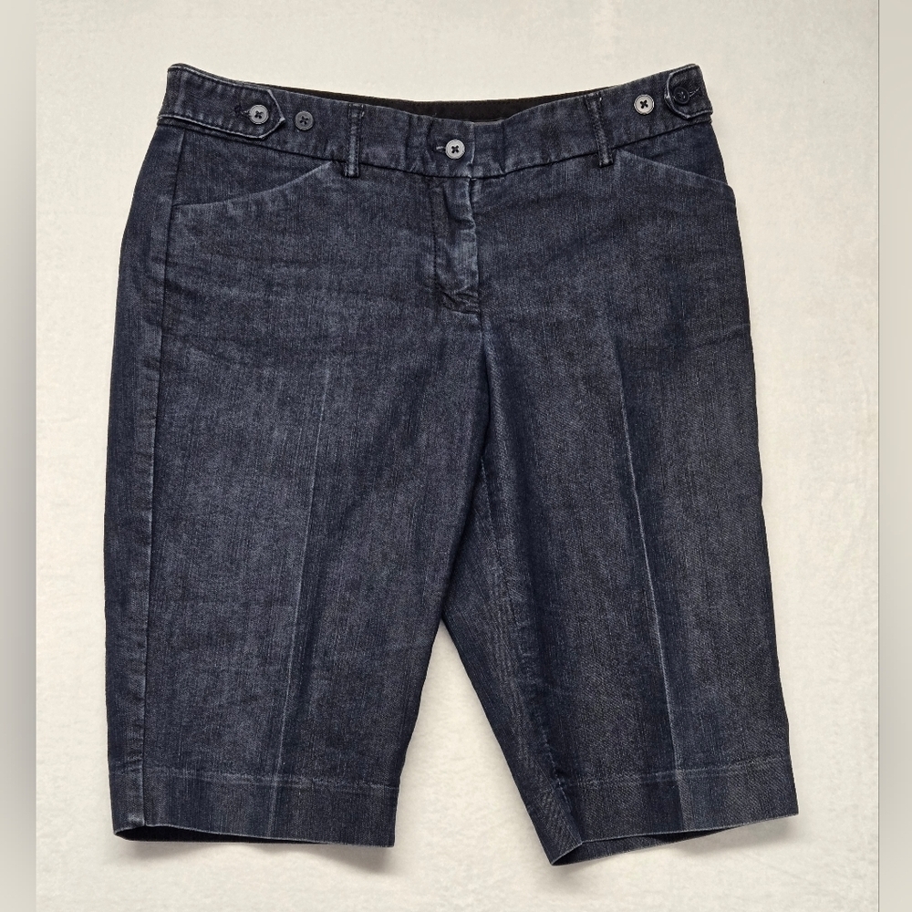 Express Design Studio Editor Denim Jean Bermuda Shorts 4